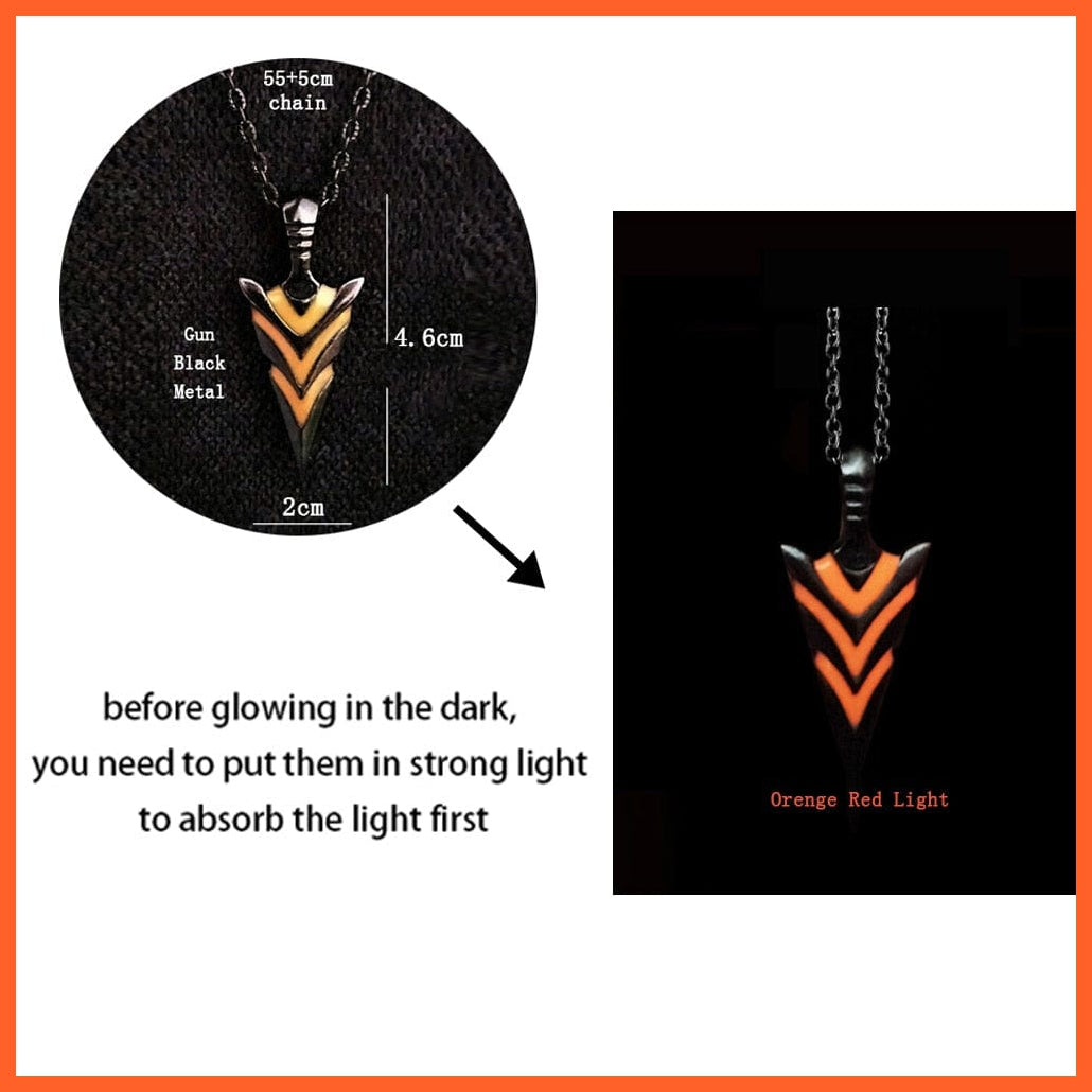 whatagift.com.au Pendant Necklace ygjt01gb-H Luminous Dragon Glowing Fluorescence Antique Silver Glow In The Dark Necklace