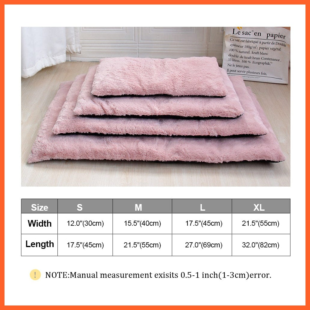 whatagift.com.au pet bed Dog Cat Bed Mat Warm Soft Fleece Puppy Sleeping Cushion Nest Mattress Sofa Beds
