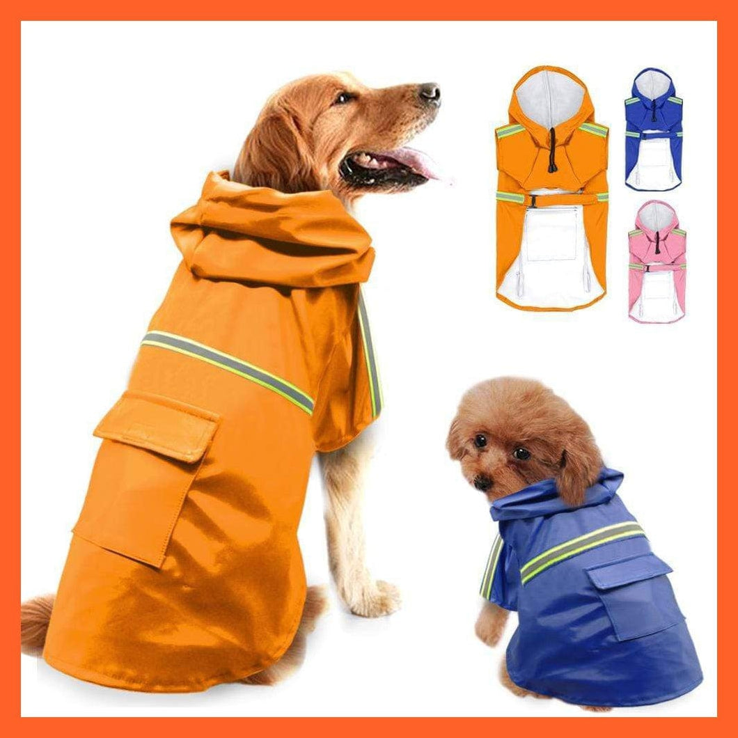 whatagift.com.au Pet Clothes Waterproof Reflective Dog Raincoat | Pet Clothes For Rain