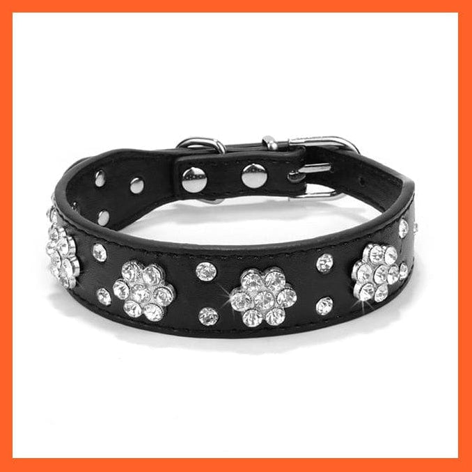whatagift.com.au Pet Collars & Harnesses 068black / S Shiny Collars For Small Dogs And Cats