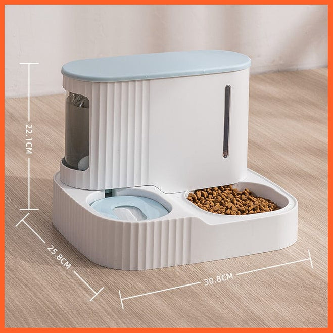 whatagift.com.au Pet Food Storage 2021-3L-blue / China Pet Dog Cat Dual-Use Feeder Bowl | Automatic Food Drinking Fountain 3L Capacity