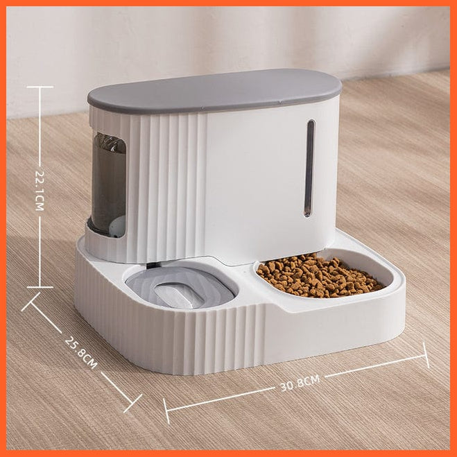whatagift.com.au Pet Food Storage 2021-3L-gray / China Pet Dog Cat Dual-Use Feeder Bowl | Automatic Food Drinking Fountain 3L Capacity