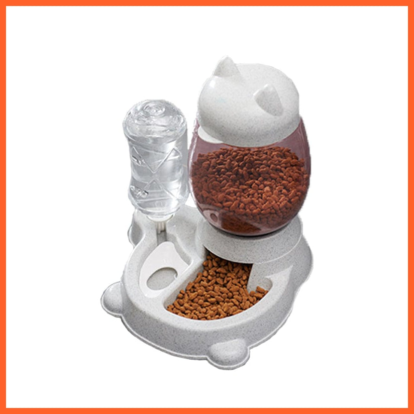 whatagift.com.au Pet Food Storage Pet Dog Cat Automatic Feeder Bowl 2.2L Drinking Water Kitten Feeding Bowls