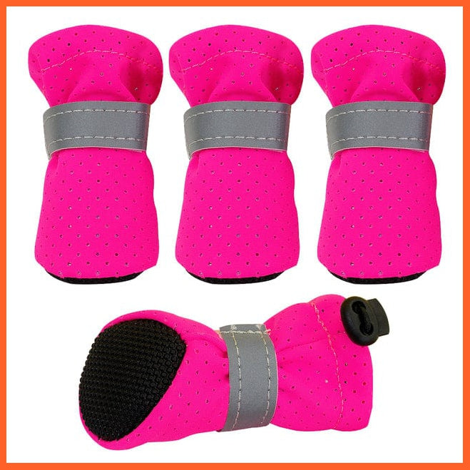 whatagift.com.au Pet Shoes Pink / 2 4pcs/set Pet Anti-Slip Small Dog Shoes | Cute Reflective Spring Summer Pet Shoes