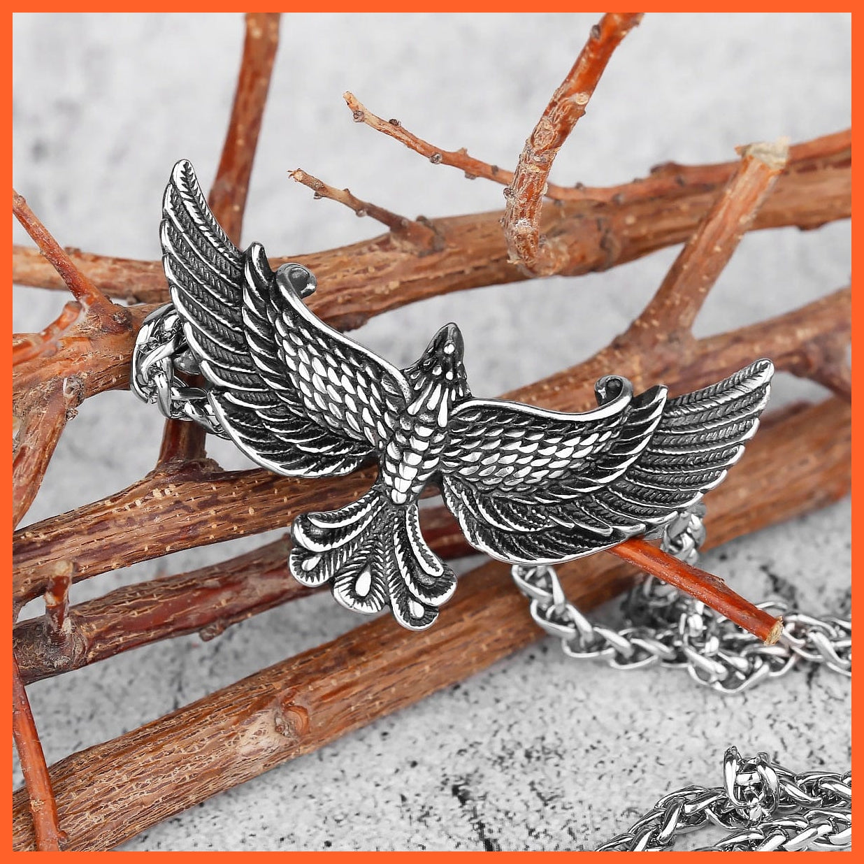 whatagift.uk Phoenix Wings Stainless Steel Pendant