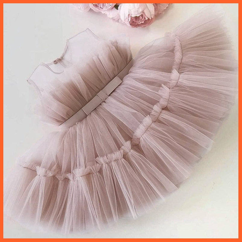 whatagift.com.au pink 01 / 9M Princess Gown for Girls | Girl Elegant Birthday Tulle Dress | Bridesmaid Evening Party Dresses