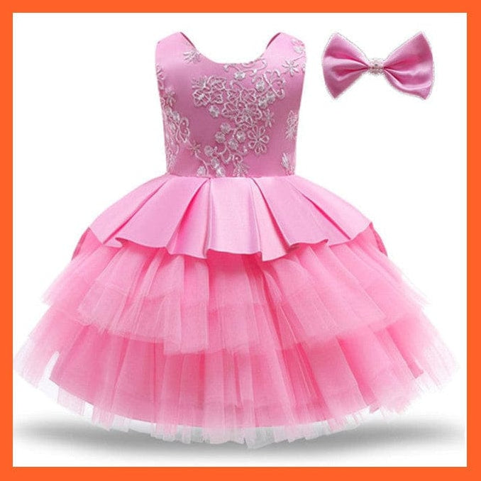 whatagift.com.au Pink 02 / 9M Baby Girls Red Birthday Long Sleeve Backless Dresses