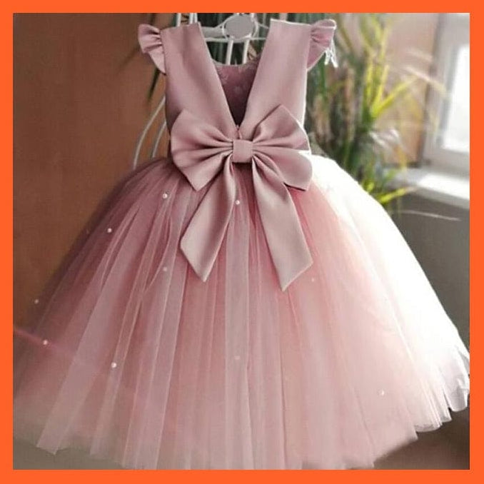 whatagift.com.au Pink 1 / 12M Baby Girls Gown Dresses For Toddler Kids
