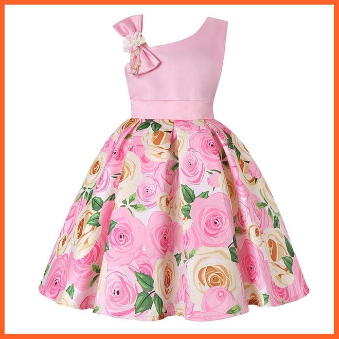 whatagift.com.au Pink / 2T Floral Print Dresses for Girls