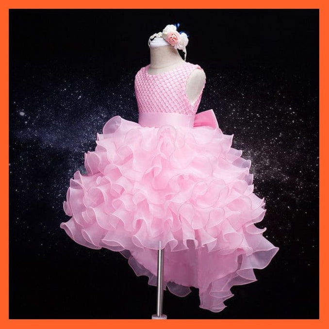 whatagift.com.au Pink / 2T Girl Formal Ball Gown Dress