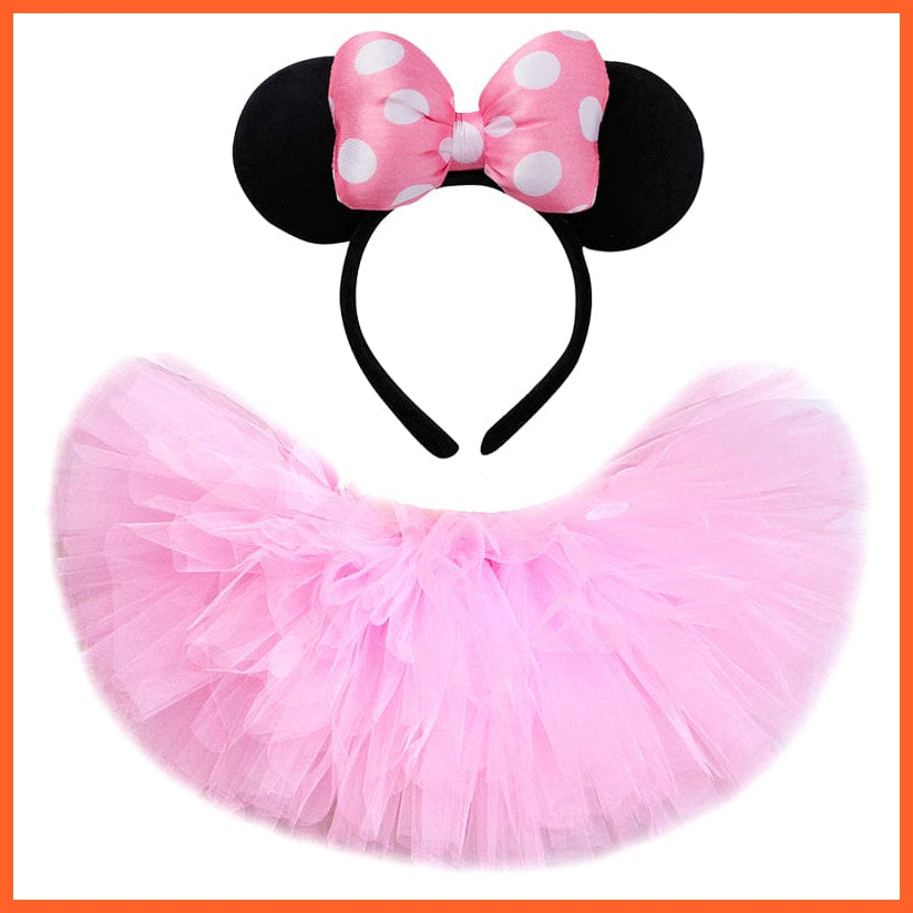 whatagift.com.au Pink Minnie Fluffy Tutu Skirt for Toddler Baby Girls | Halloween Costume