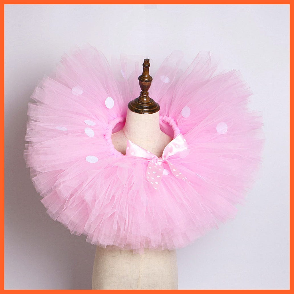whatagift.com.au Pink Minnie Fluffy Tutu Skirt for Toddler Baby Girls | Halloween Costume