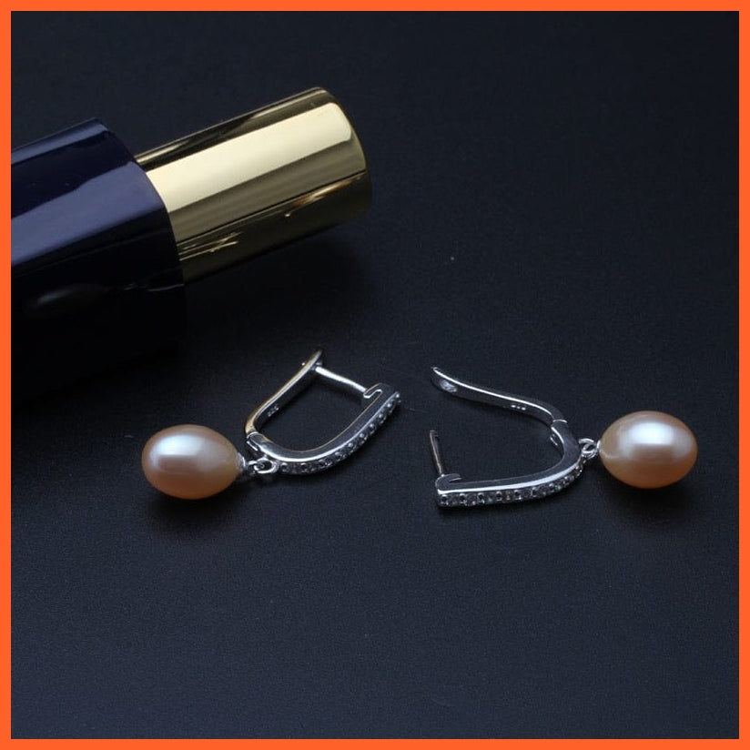 whatagift.com.au pink pearl earring Real Natural Black Pearl Earrings For Women