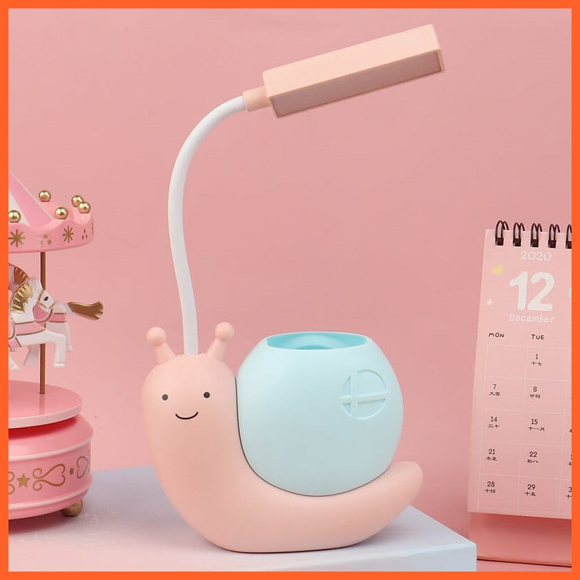 whatagift.com.au Pink / USB Rechargeable Rechargeable Bedroom Cute Desk Lamp and Pen Holder | Night Lamp For Home Decor