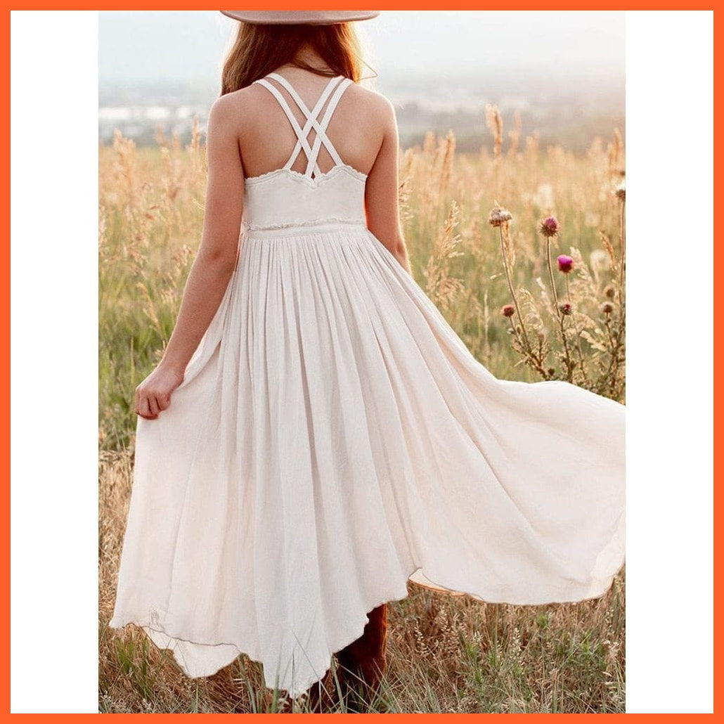 whatagift.com.au Plus Size Summer Cotton Slip Dress for Girls | Princess Long Dresses Vestidos