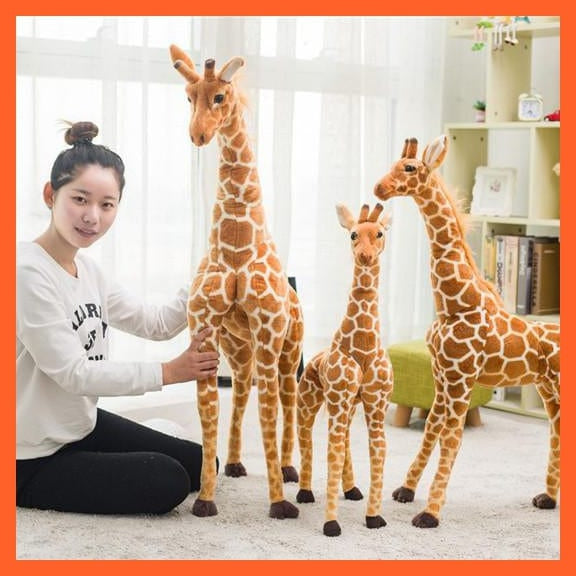 whatagift.com.au Plush Toys 35-120Cm Giant Real Life Giraffe Plush Toys | High Quality Soft Stuffed Animals