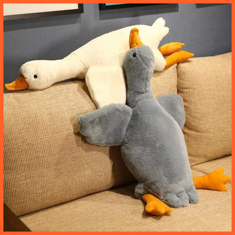 50/130Cm Huge Size Lying Duck Plush Toys | Kawaii Animal Goose Mat Pillow Stuffed Soft Cushion | For Children Girls | whatagift.com.au.