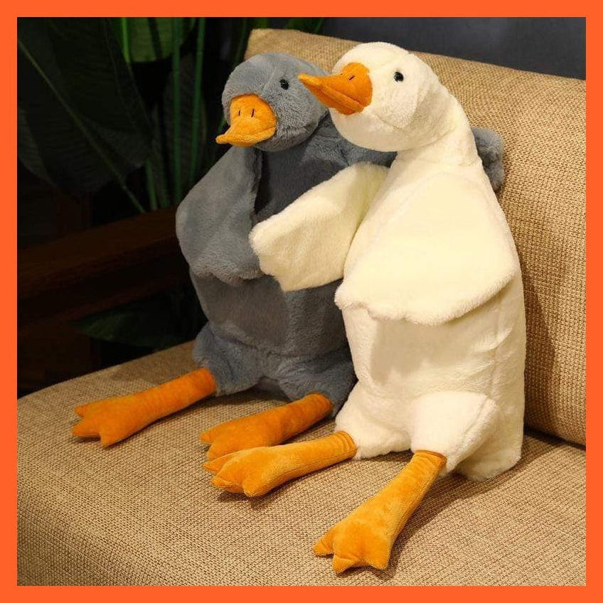 whatagift.com.au Plush Toys 50-190Cm Giant Duck Plush Toys Fluffy Sleep Pillow | Cute Animal Stuffed Swan Goose Soft Pillow