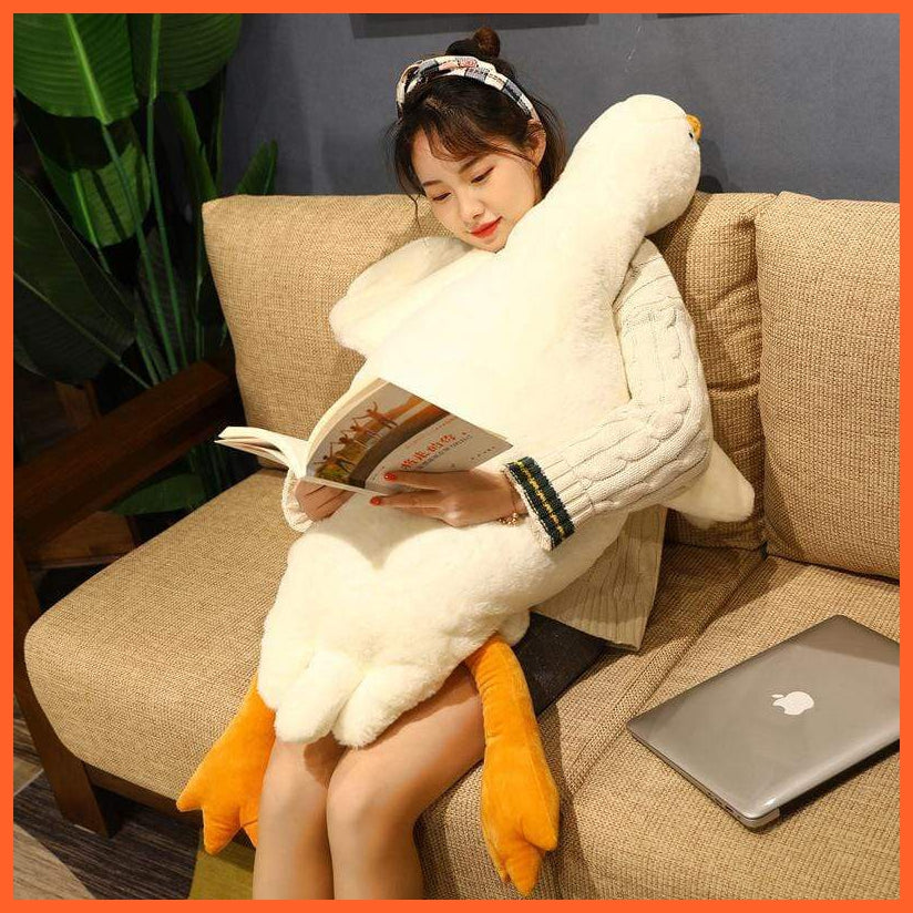 50-190Cm Giant Duck Plush Toys Fluffy Sleep Pillow | Cute Animal Stuffed Swan Goose Soft Pillow | For Kids Girls Birthday Gifts | whatagift.com.au.