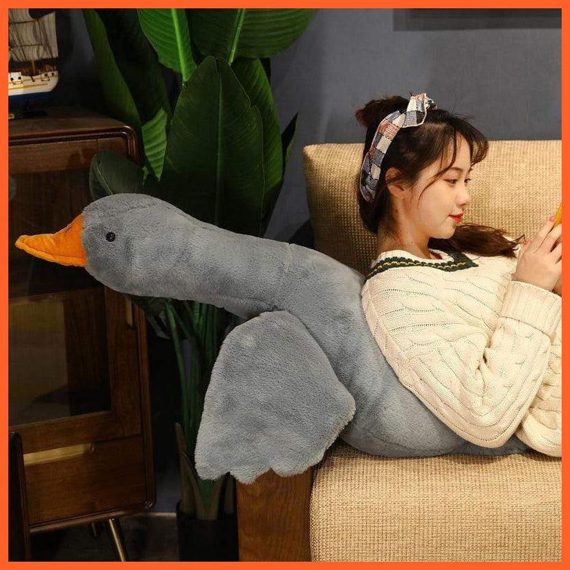 50-190Cm Giant Duck Plush Toys Fluffy Sleep Pillow | Cute Animal Stuffed Swan Goose Soft Pillow | For Kids Girls Birthday Gifts | whatagift.com.au.