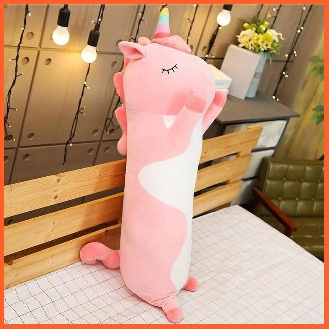 1Pc 120Cm Stuffed Unicorn Plush Toys | Hugging Soft Stuffed Plush Toy Long Sleeping Pillow | Sleeping Sofa Bed Cuddly Toy Gift | For Kids Girls Birthday Gifts | whatagift.com.au.