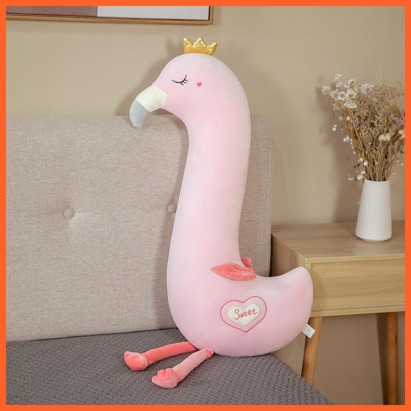 90/130Cm Cute Cartoon Flamingo Plush Toys | Stuffed Large Soft Animals Sleep Pillow Bird | For Girls Kids | whatagift.com.au.