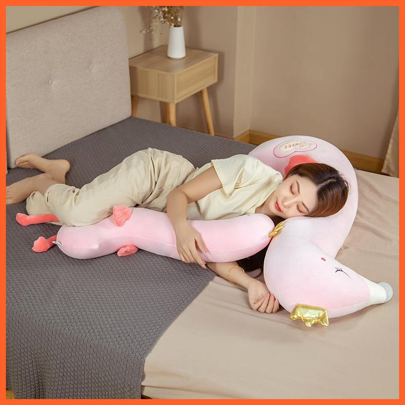 90/130Cm Cute Cartoon Flamingo Plush Toys | Stuffed Large Soft Animals Sleep Pillow Bird | For Girls Kids | whatagift.com.au.