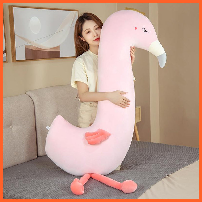 90/130Cm Cute Cartoon Flamingo Plush Toys | Stuffed Large Soft Animals Sleep Pillow Bird | For Girls Kids | whatagift.com.au.