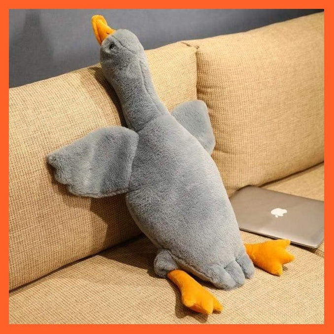 whatagift.com.au Plush Toys 90cm / gray 50-190Cm Giant Duck Plush Toys Fluffy Sleep Pillow | Cute Animal Stuffed Swan Goose Soft Pillow
