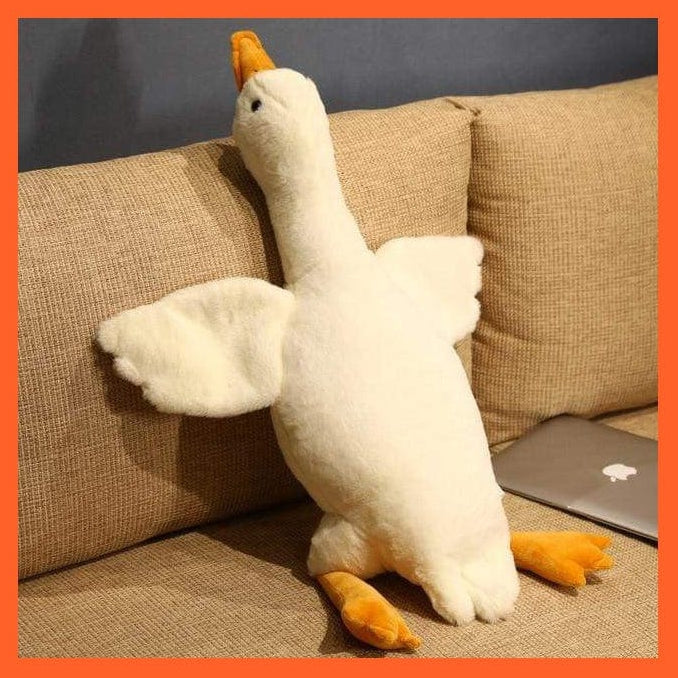 whatagift.com.au Plush Toys 90cm / white 50-190Cm Giant Duck Plush Toys Fluffy Sleep Pillow | Cute Animal Stuffed Swan Goose Soft Pillow