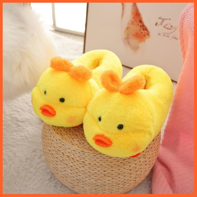 New Kawaii Animals Plush Toys Indoor Warm Winter Cute Shoes | Cartoon Dog/Pig/Duck/Tiger/Elk Shoes For Girls Christmas Gifts | whatagift.com.au.