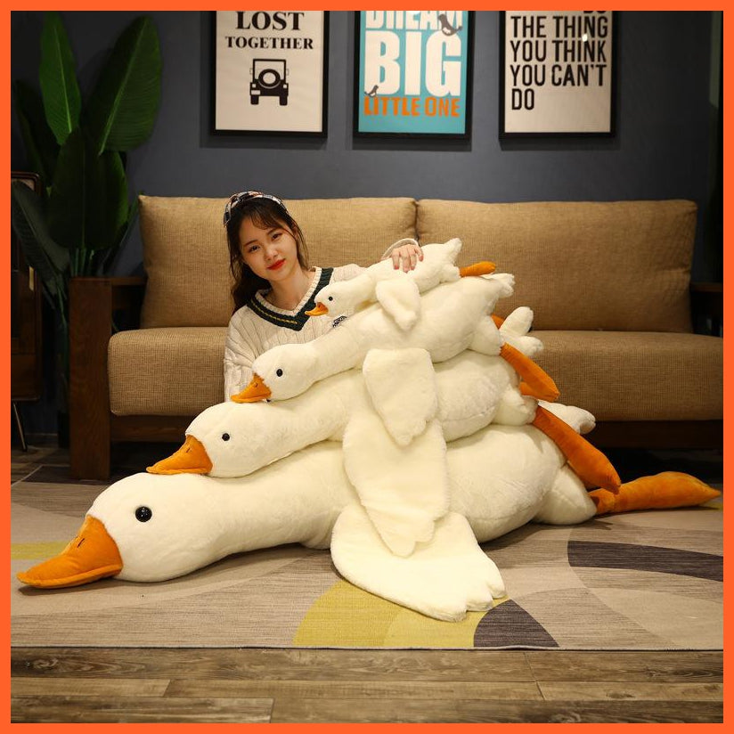 Giant 50-190Cm Fluffy Duck Plush Toys | Sleep Pillow Cute Animal Stuffed Swan Goose Dolls | Kids Girls Gifts | whatagift.com.au.