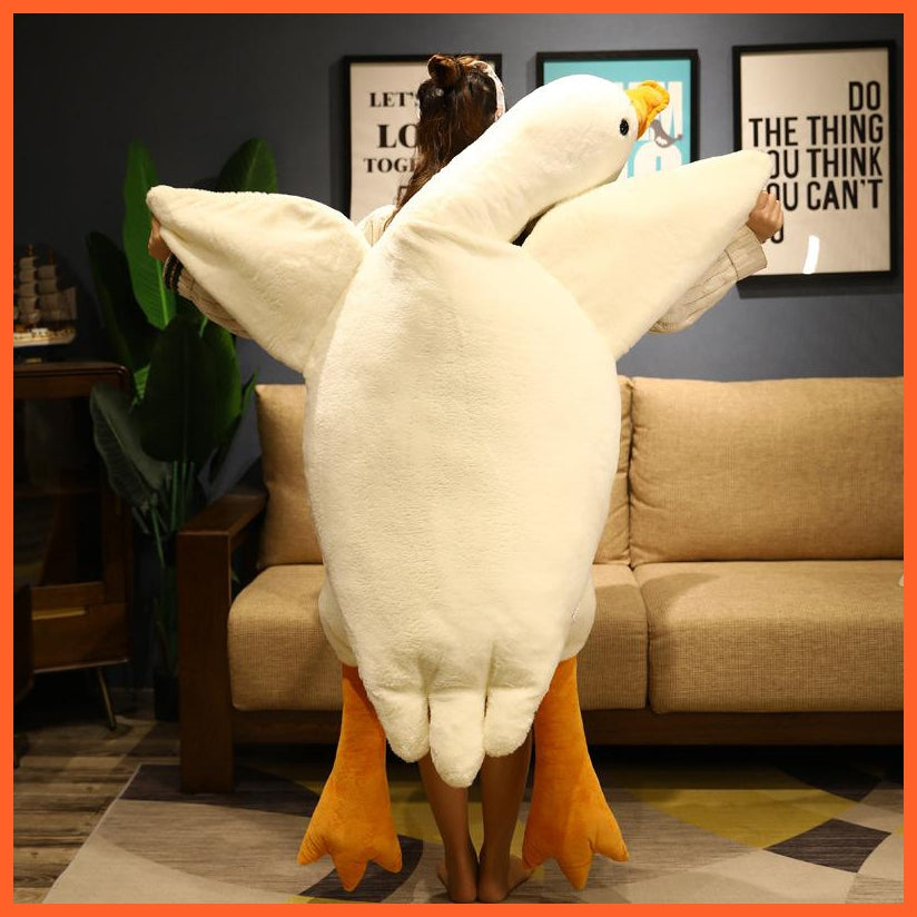 Giant 50-190Cm Fluffy Duck Plush Toys | Sleep Pillow Cute Animal Stuffed Swan Goose Dolls | Kids Girls Gifts | whatagift.com.au.