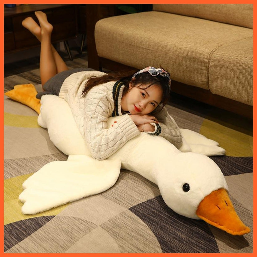 Giant 50-190Cm Fluffy Duck Plush Toys | Sleep Pillow Cute Animal Stuffed Swan Goose Dolls | Kids Girls Gifts | whatagift.com.au.