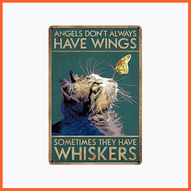 Thin Metal Cute Cat Poster | Wall Decor Accessories | whatagift.com.au.