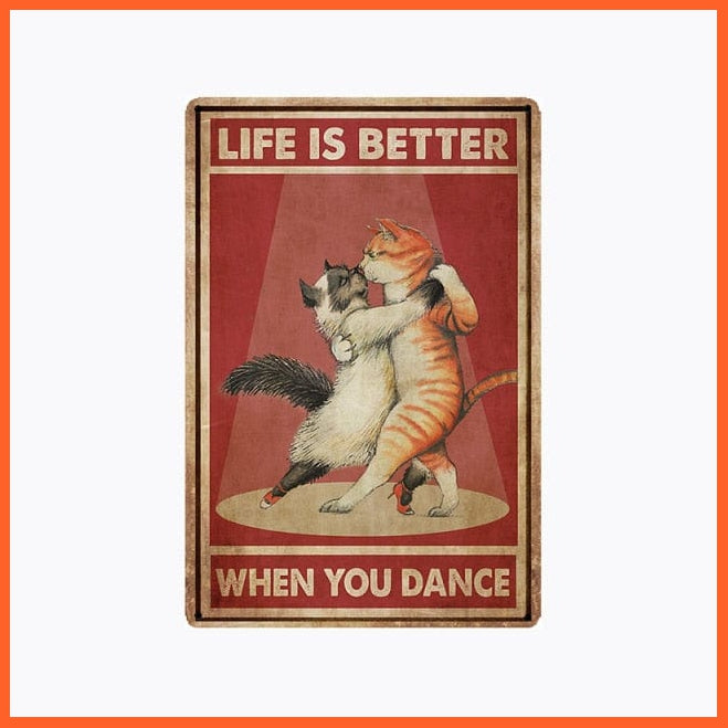 Thin Metal Cute Cat Poster | Wall Decor Accessories | whatagift.com.au.