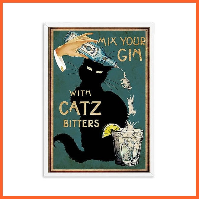 Thin Metal Cute Cat Poster | Wall Decor Accessories | whatagift.com.au.