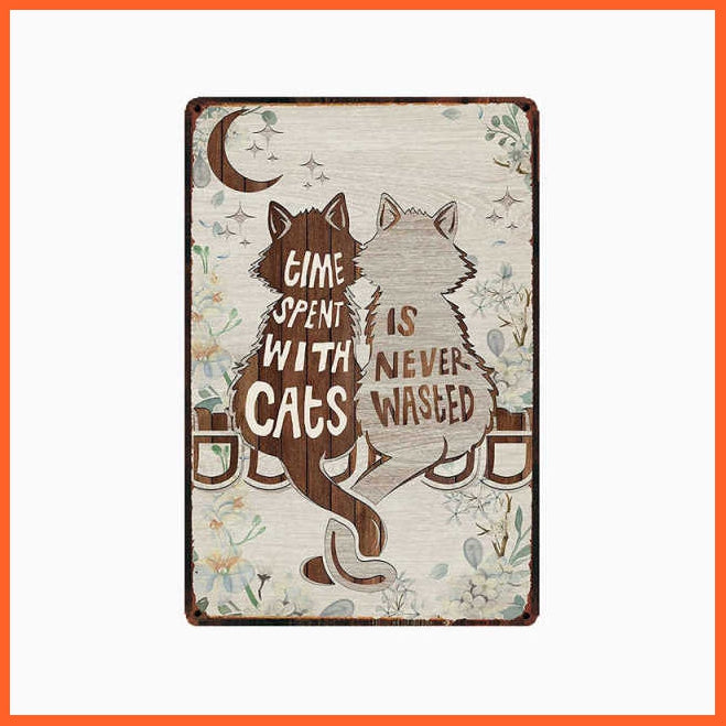 Thin Metal Cute Cat Poster | Wall Decor Accessories | whatagift.com.au.