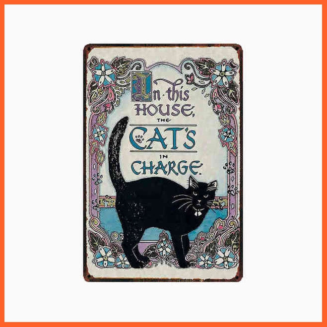 Thin Metal Cute Cat Poster | Wall Decor Accessories | whatagift.com.au.