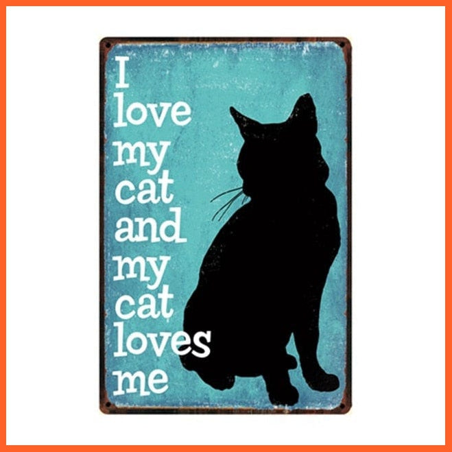 Thin Metal Cute Cat Poster | Wall Decor Accessories | whatagift.com.au.