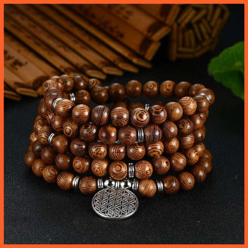 whatagift.com.au Prayer Beads Bracelet 108 Tibetan Buddhist Rosary Charm Bracelet