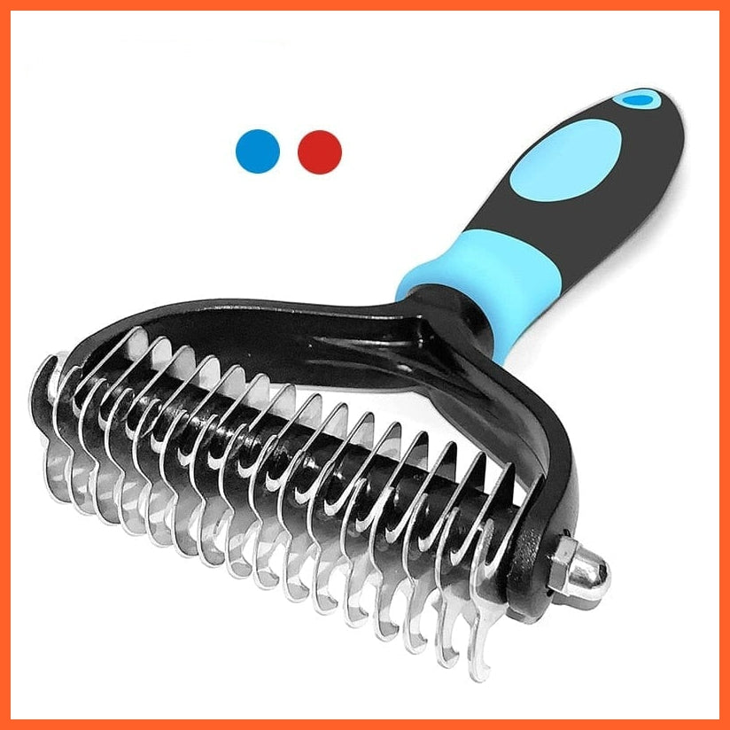 whatagift.com.au Professional De-shedding Double-Sided Brush for Cat Dog | Grooming Kit for Pets