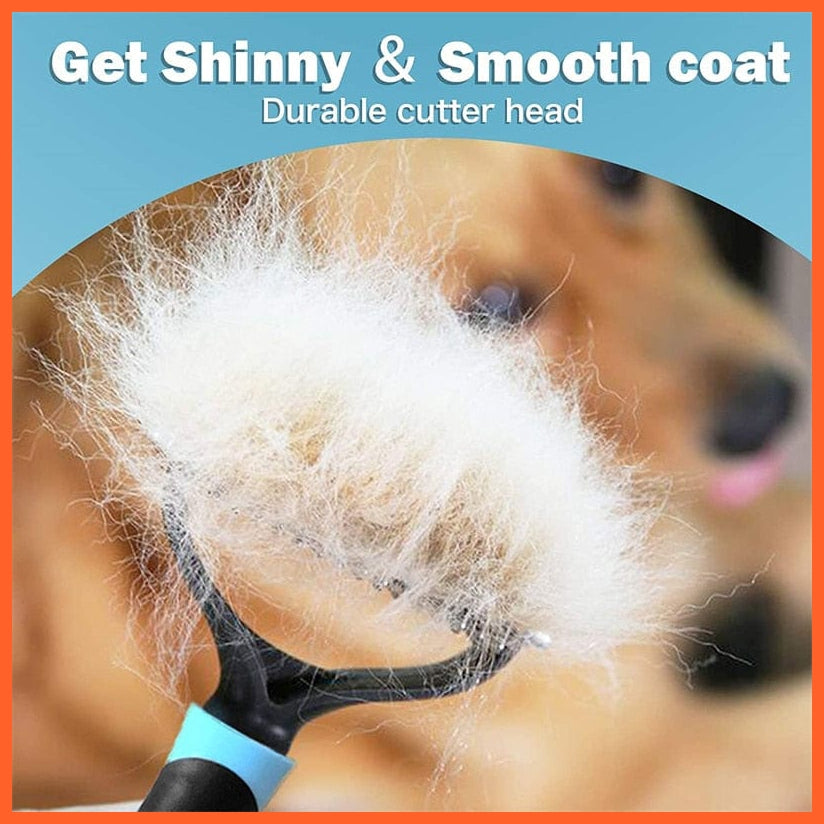 whatagift.com.au Professional De-shedding Double-Sided Brush for Cat Dog | Grooming Kit for Pets
