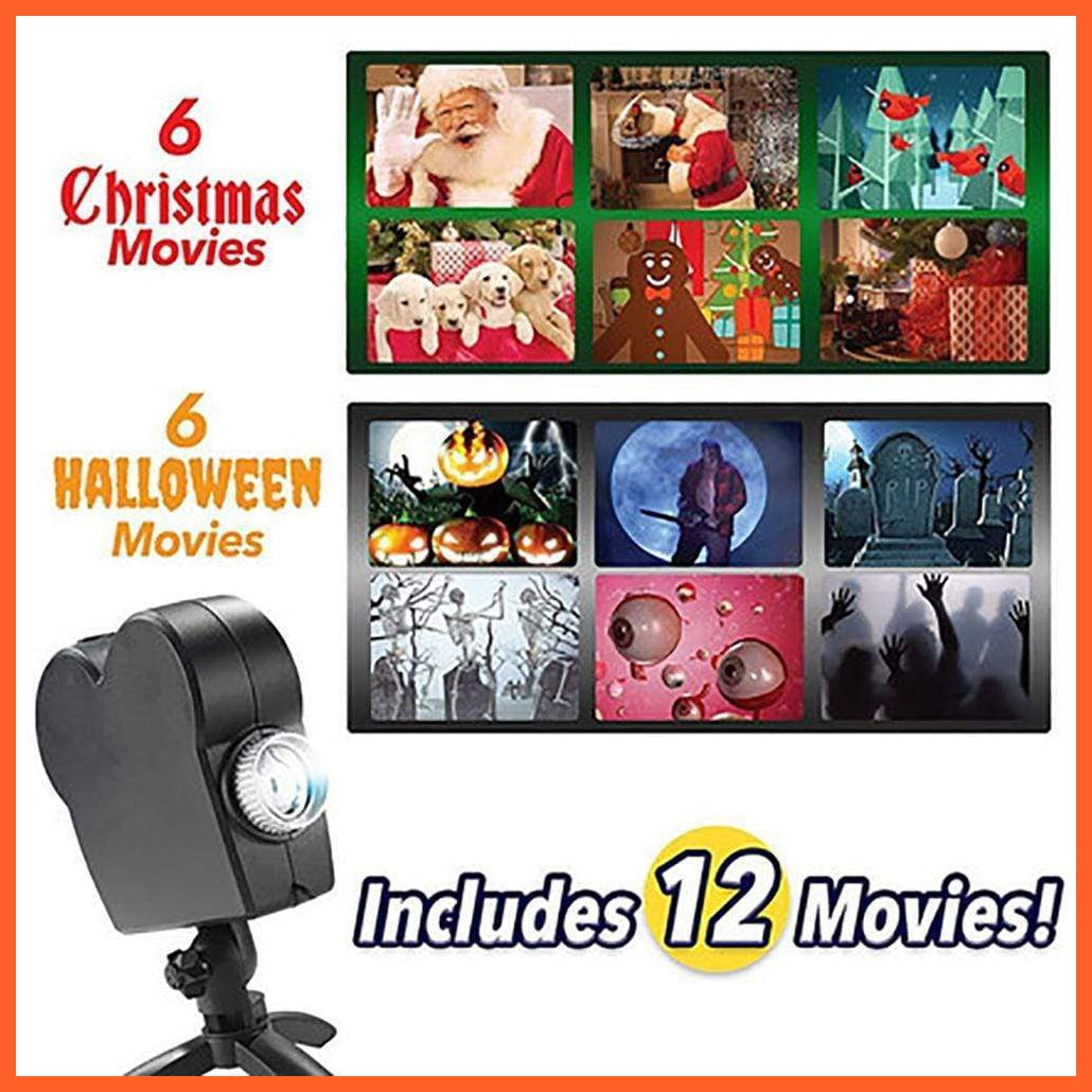 Halloween Christmas Projection Lamp With 12 Images | whatagift.com.au.