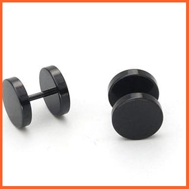 Round Stainless Steel Barbell Stud Earrings For Unisex | whatagift.com.au.