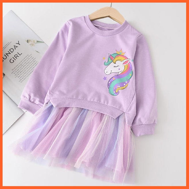 whatagift.com.au Purple 2 / 4 Unicorn Mesh Princess Dress