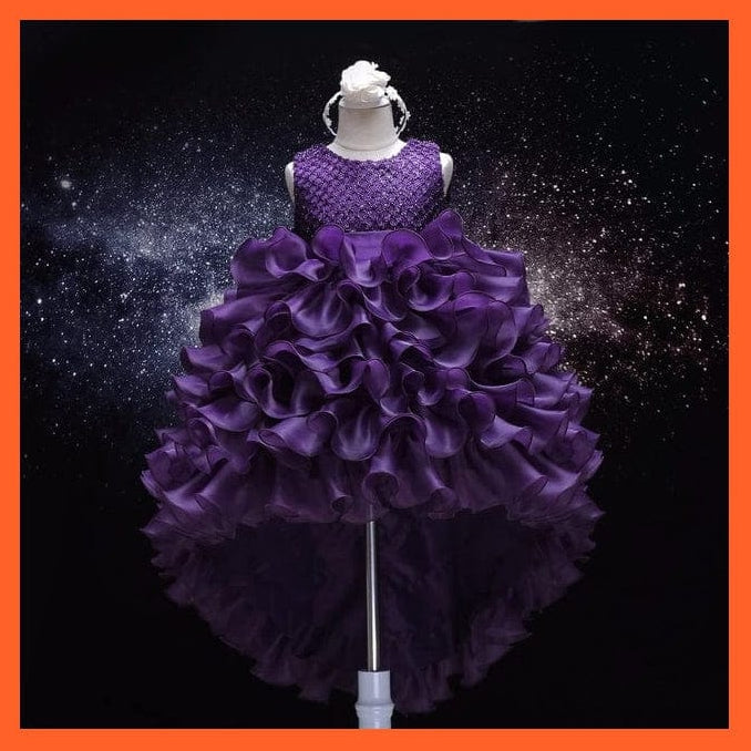 whatagift.com.au Purple / 2T Girl Formal Ball Gown Dress