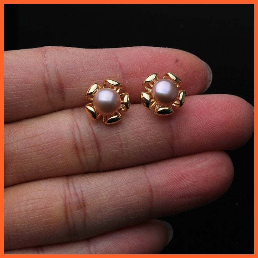 whatagift.com.au purple pearl earring Genuine Cultured Freshwater Pearl Earring