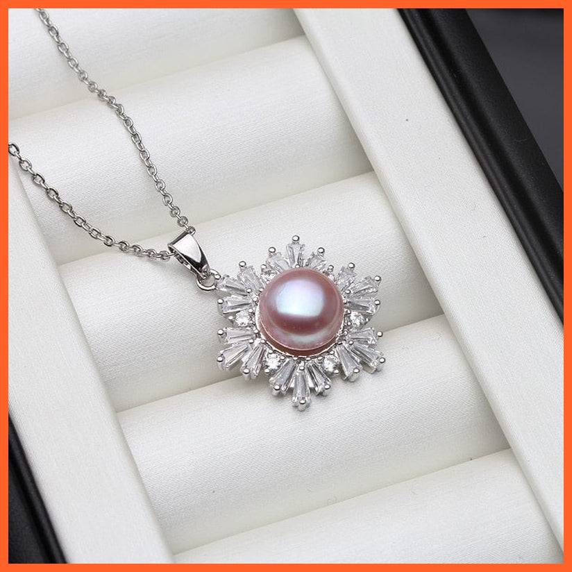 whatagift.com.au purple pearl pendant Natural Pearl Pendant Necklace For Women