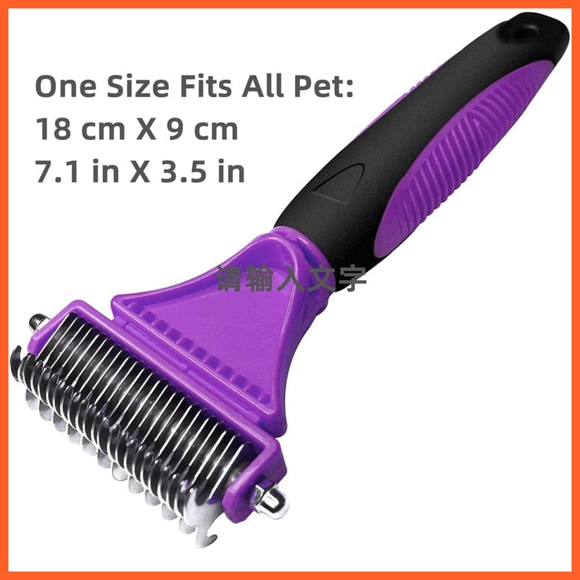 whatagift.com.au purple Pumpkin Self Cleaning Pet Brush for Shedding Dog Cat | Grooming Comb Removes Loose Underlayers and Tangled Hair